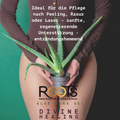Auftragen des pflegenden Gels auf trockene Hautpartien