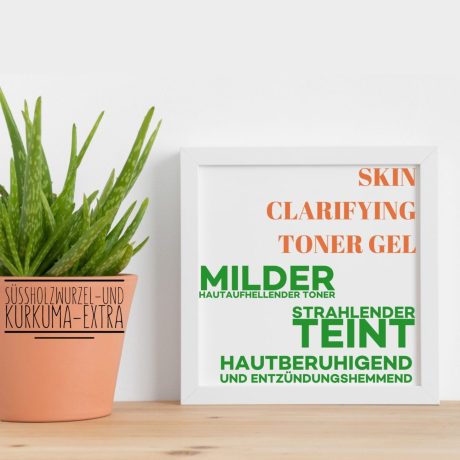 Nahaufnahme der klaren Textur des Toners auf der Haut für bessere Absorption