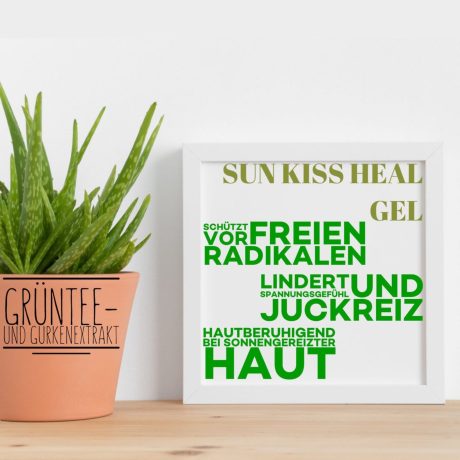 Textur des Gels von Sun Kiss Heal zeigt feuchtigkeitsspendende Eigenschaften