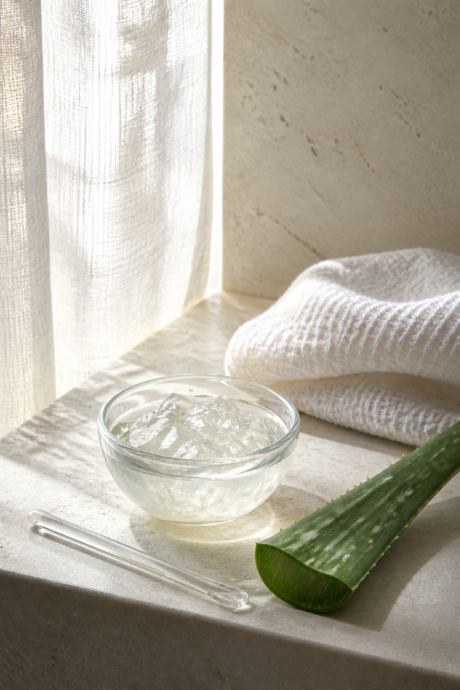 Aloe Vera Pflege am Morgen