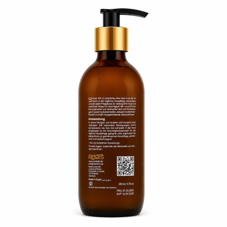 Pure & Natural Aloe Vera Gel – Rückseite Deutsch